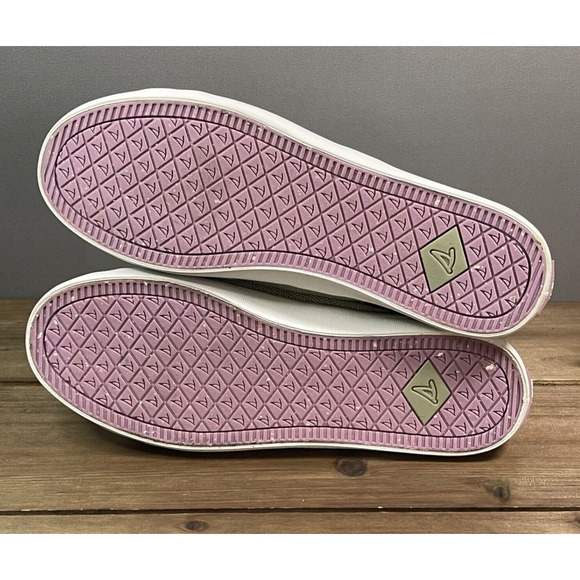 Sperry Women's Crest Vibe Baja Sneakers Size 9 Light Green Canvas - Picture 11 of 15